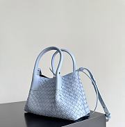 Fortok Bottega Veneta Pinacoteca tote bag in light blue 24*15*12cm - 4