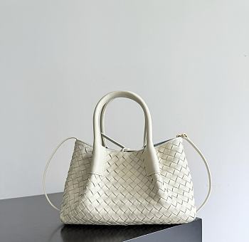 Fortok Bottega Veneta Pinacoteca tote bag in Cream 24*15*12cm 