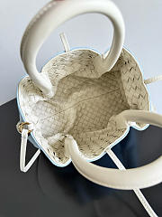 Fortok Bottega Veneta Pinacoteca tote bag in Cream 24*15*12cm  - 4