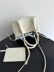 Fortok Bottega Veneta Pinacoteca tote bag in Cream 24*15*12cm  - 2