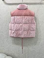 Fortok Moncler Arques down vest in pink  - 4