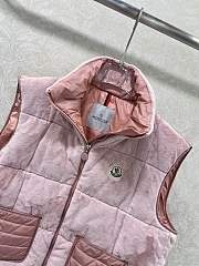 Fortok Moncler Arques down vest in pink  - 5