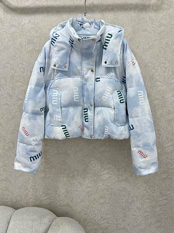 Fortok Miu Miu cropped puffer jacket Sky Blue