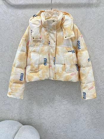 Fortok Miu Miu cropped puffer jacket Yellow