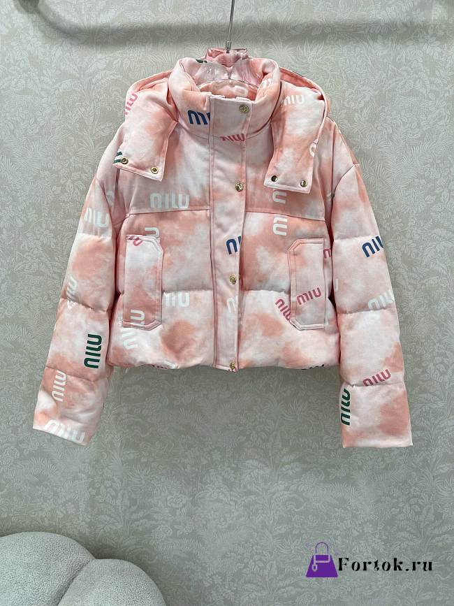 Fortok Miu Miu cropped puffer jacket Pink - 1