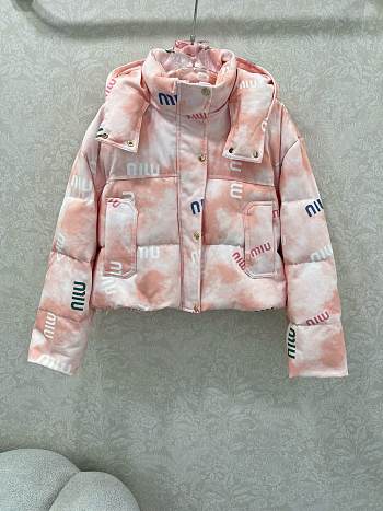 Fortok Miu Miu cropped puffer jacket Pink