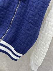 Fortok Fendi men's hooded jacket in blue and white - 6