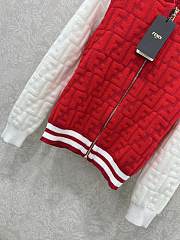 Fortok Fendi men's hooded jacket in Red and white - 2