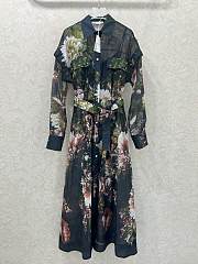 Fortok Zimmermann floral cotton sateen shirt dress Black - 1