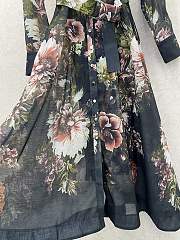 Fortok Zimmermann floral cotton sateen shirt dress Black - 6