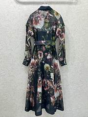 Fortok Zimmermann floral cotton sateen shirt dress Black - 4