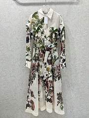 Fortok Zimmermann floral cotton sateen shirt dress White - 1