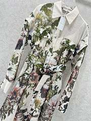 Fortok Zimmermann floral cotton sateen shirt dress White - 5