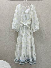 Fortok Zimmermann August belted floral-print linen midi dress - 1