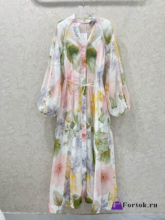 Zimmermann August belted floral-print linen maxi dress - 1