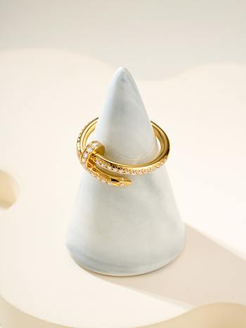 Fortok Cartier Juste un Clou Ring With Diamonds in Gold
