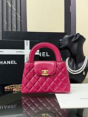 Fortok Chanel Mini Kelly Hot Pink 13x19x7cm - 1