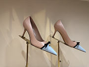 Fortok Valentino Pointed Heels Brown and Blue - 4