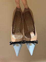 Fortok Valentino Pointed Heels Brown and Blue - 3