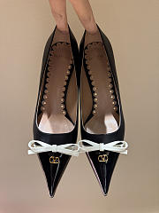 Fortok Valentino Pointed Heels Full White - 5