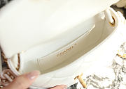 Fortok Chanel mini top handle flap bag White 18x12x6cm - 3