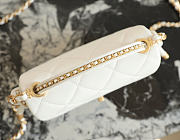 Fortok Chanel mini top handle flap bag White 18x12x6cm - 2