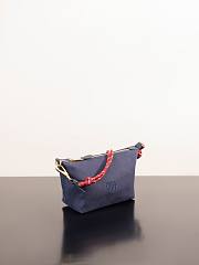 Fortok Miu Miu navy blue gabardine pouch 18.5*14*10cm - 3