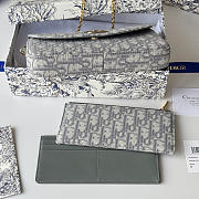 Fortok Dior Oblique Jacquard wallet and pouch set Grey 21.5*12*2cm  - 3
