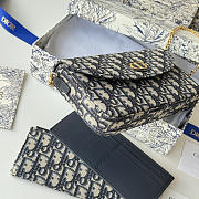 Fortok Dior Oblique Jacquard wallet and pouch set Black 21.5*12*2cm  - 5