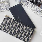 Fortok Dior Oblique Jacquard wallet and pouch set Black 21.5*12*2cm  - 3