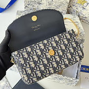 Fortok Dior Oblique Jacquard wallet and pouch set Black 21.5*12*2cm  - 2