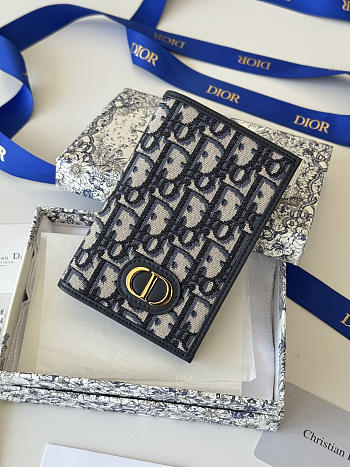 Fortok Christian Dior 30 Montaigne Passport Holder in blue 10 x 13.3cm