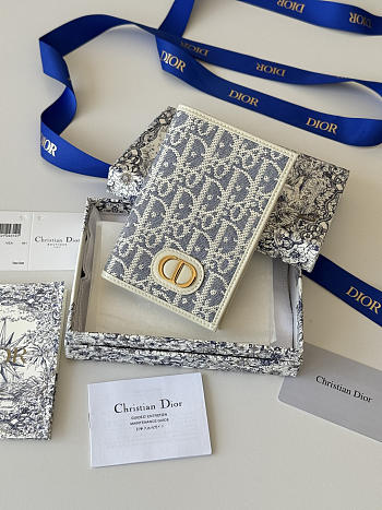Fortok Christian Dior 30 Montaigne Passport Holder in light blue 10 x 13.3cm