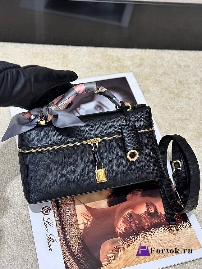 Fortok Loro Piana Extra Bag L23 Black 23/8/13cm - 1