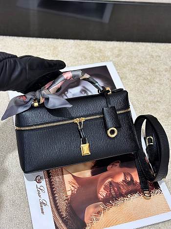 Fortok Loro Piana Extra Bag L23 Black 23/8/13cm