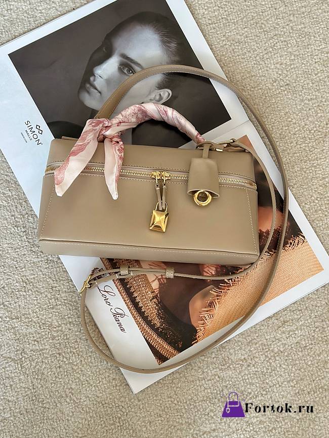 Fortok Loro Piana Extra Bag L23 Taupe 23/8/13cm  - 1
