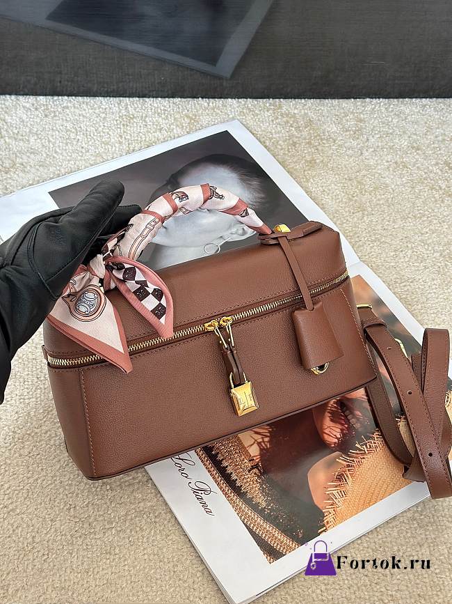 Fortok Loro Piana Extra Bag L23 Brown 23/8/13cm - 1
