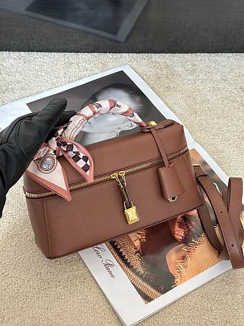 Fortok Loro Piana Extra Bag L23 Brown 23/8/13cm