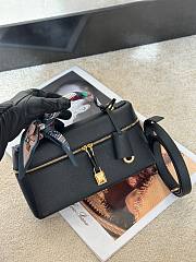 Fortok Loro Piana Extra Bag L23 Black Leather 23/8/13cm - 1
