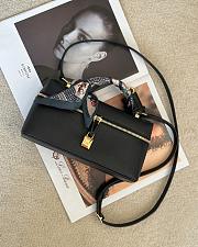 Fortok Loro Piana Extra Bag L23 Black Leather 23/8/13cm - 5