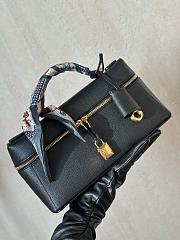 Fortok Loro Piana Extra Bag L23 Black Leather 23/8/13cm - 3