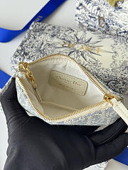 Fortok Dior Montaigne 30 Oblique Jacquard Wallet Light Blue 14.5*7.6cm - 4