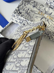 Fortok Dior Montaigne 30 Oblique Jacquard Wallet Grey 14.5*7.6cm - 6