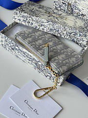 Fortok Dior Montaigne 30 Oblique Jacquard Wallet Grey 14.5*7.6cm - 5