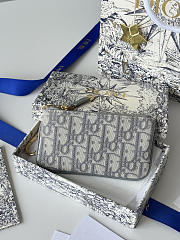 Fortok Dior Montaigne 30 Oblique Jacquard Wallet Grey 14.5*7.6cm - 3