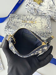 Fortok Dior Montaigne 30 Oblique Jacquard Wallet Blue 14.5*7.6cm - 5