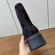 Fortok The Row Boots Suede Leather in Chocolate Brown  - 6