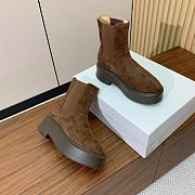 Fortok The Row Boots Suede Leather in Brown - 1