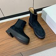 Fortok The Row Boots Suede Leather in Black - 6