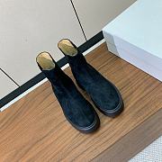 Fortok The Row Boots Suede Leather in Black - 2